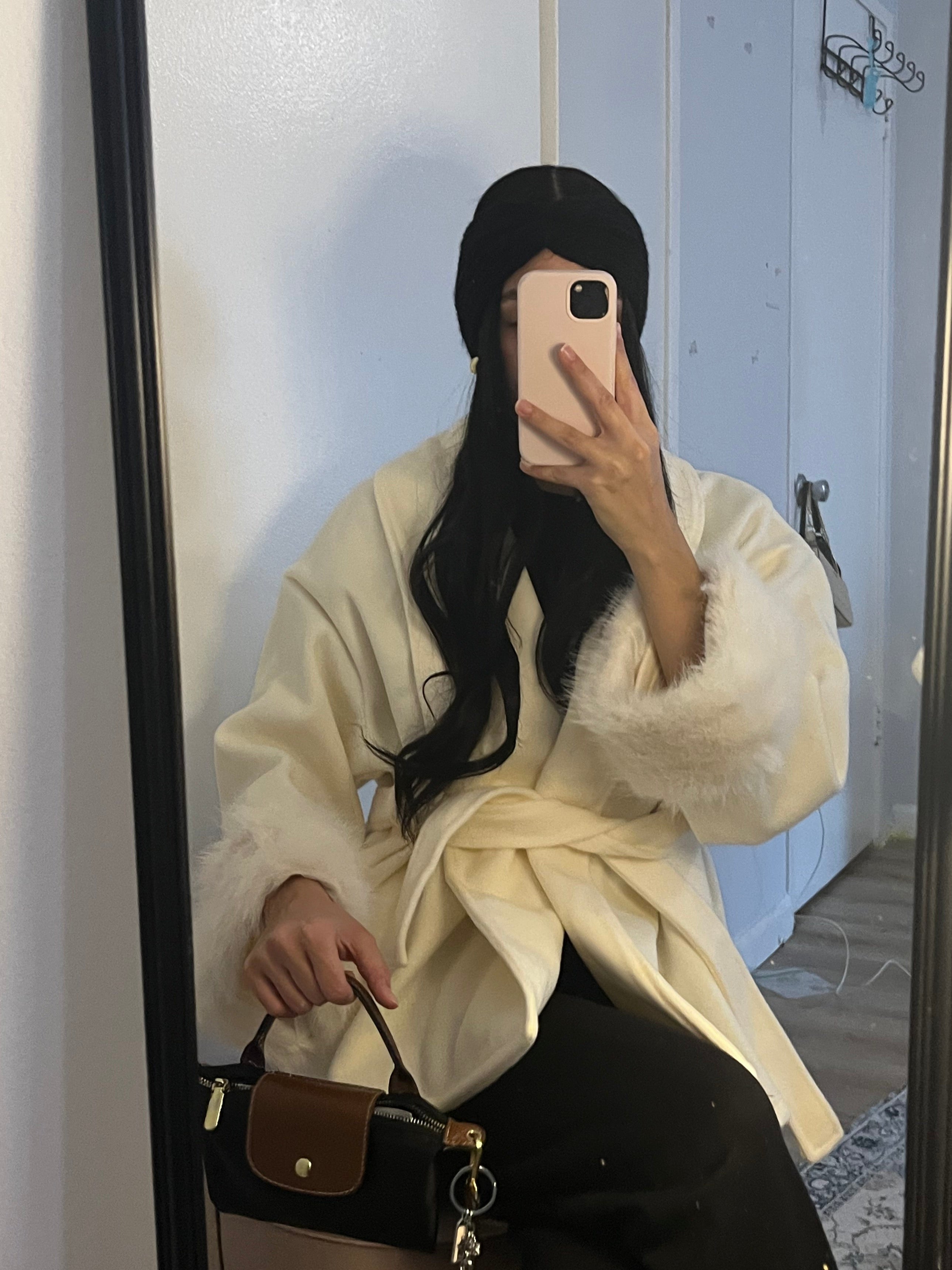 White Muse Wool Belted Coat